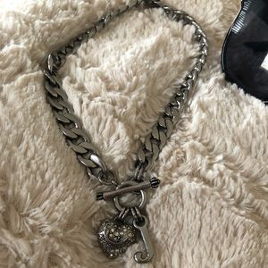 Juicy Couture heart chain necklace